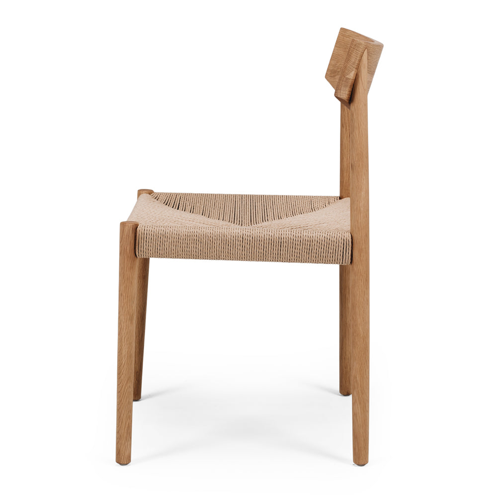 Ingrid Dining Chair Natural Side On 