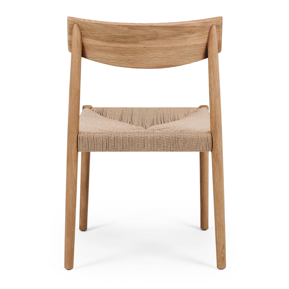 Ingrid Dining Chair Natural Back View 