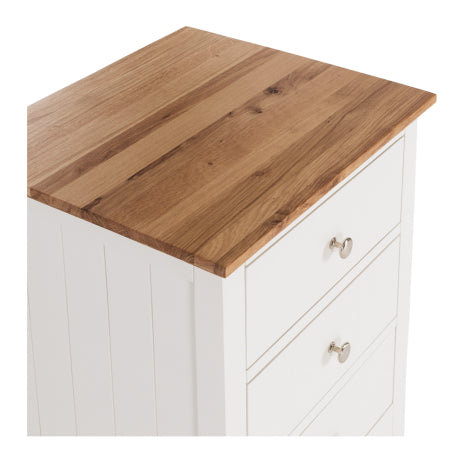 Jessica 3 Drawer Bedside Oak Top