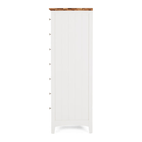 Jessica 7 Drawer Tallboy with Oak Top