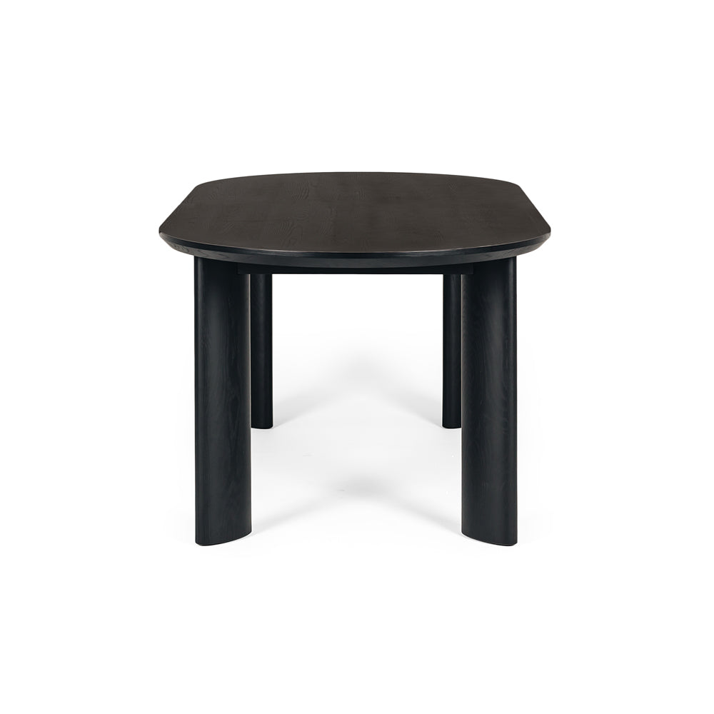 Kontur Ext Dining Table Black End On 