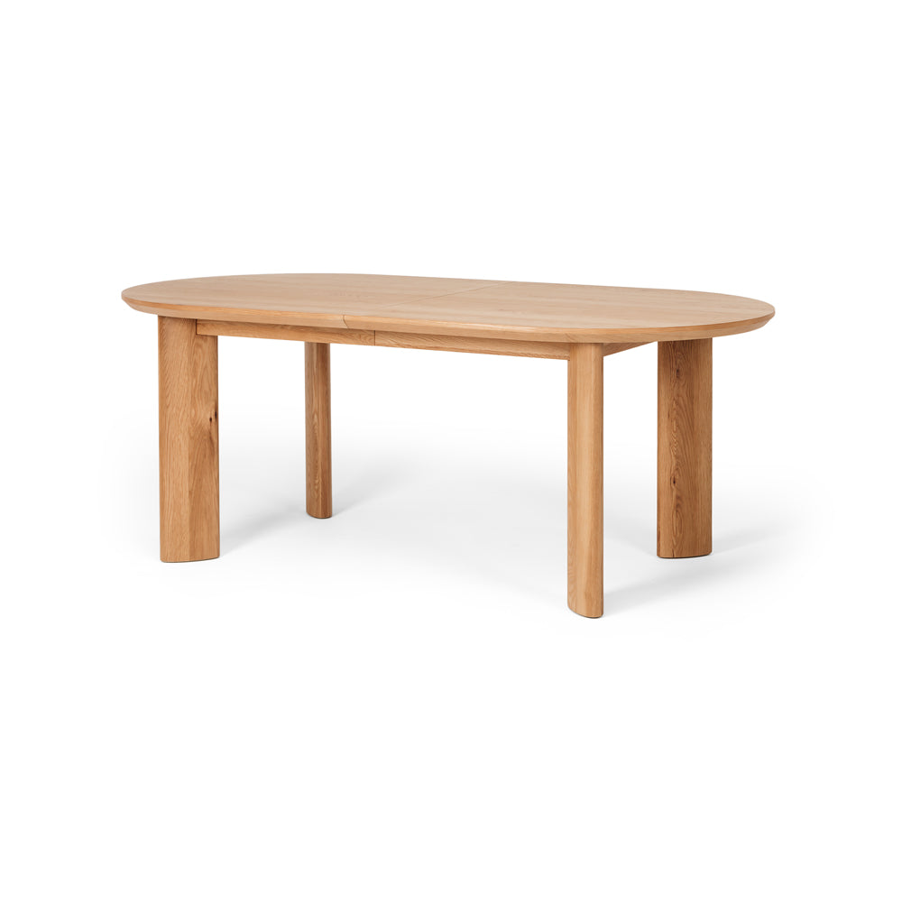 Kontur Ext Dining Table Natural Closed Angle