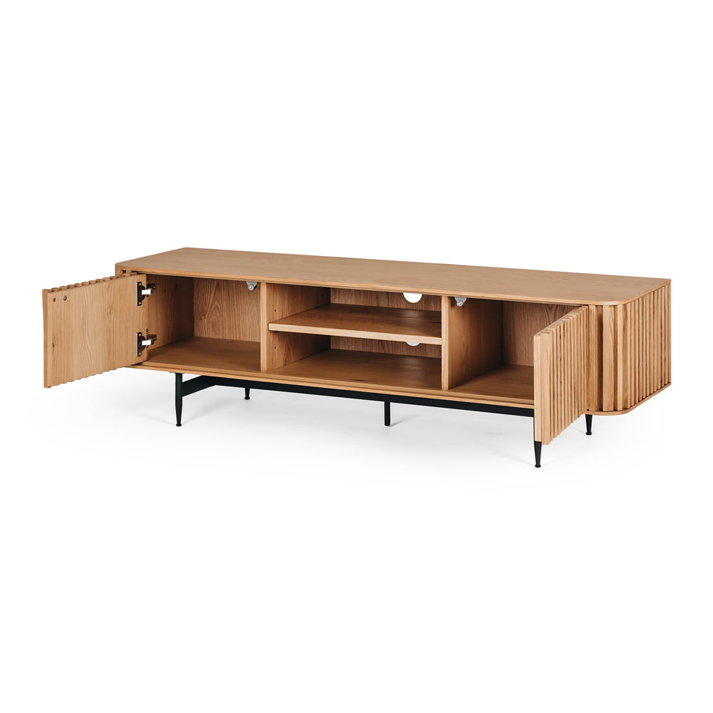 Linea Tv Unit Natural Open Drawers
