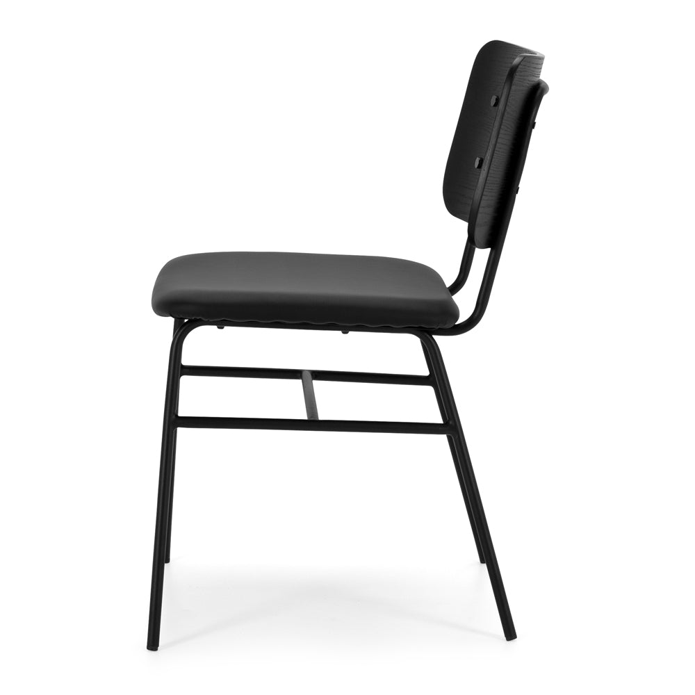 Lukas Dining Chair Black Side On 