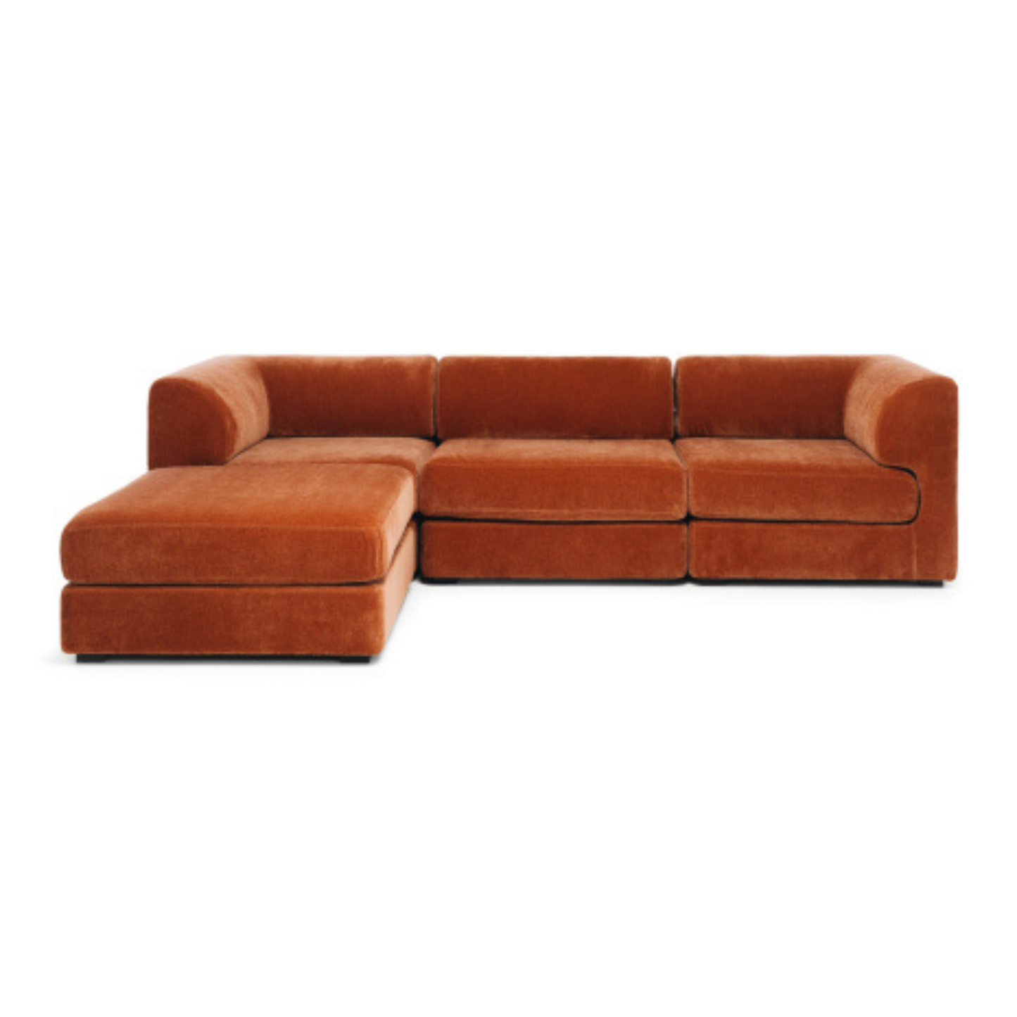 Harmony 3 Seater Modular Chaise Rust