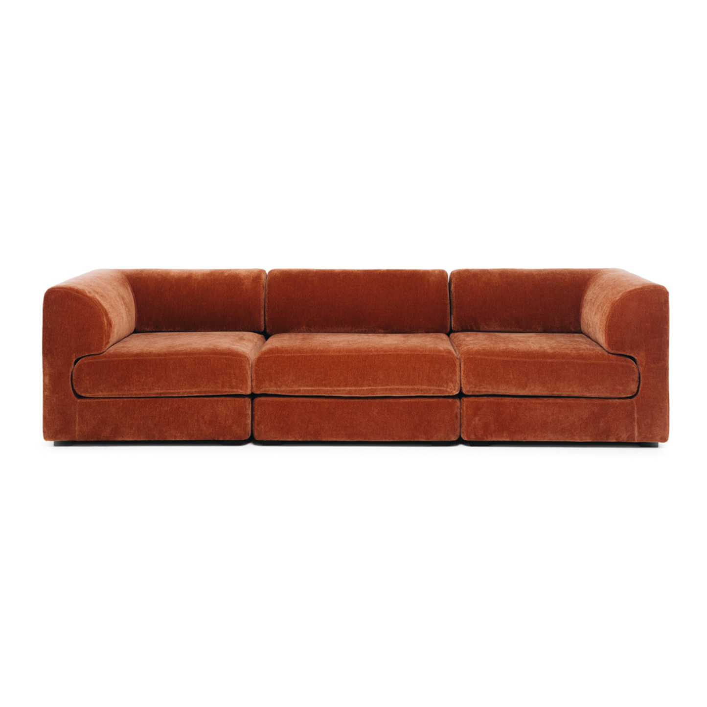 Harmony 3 Seater Modular Rust