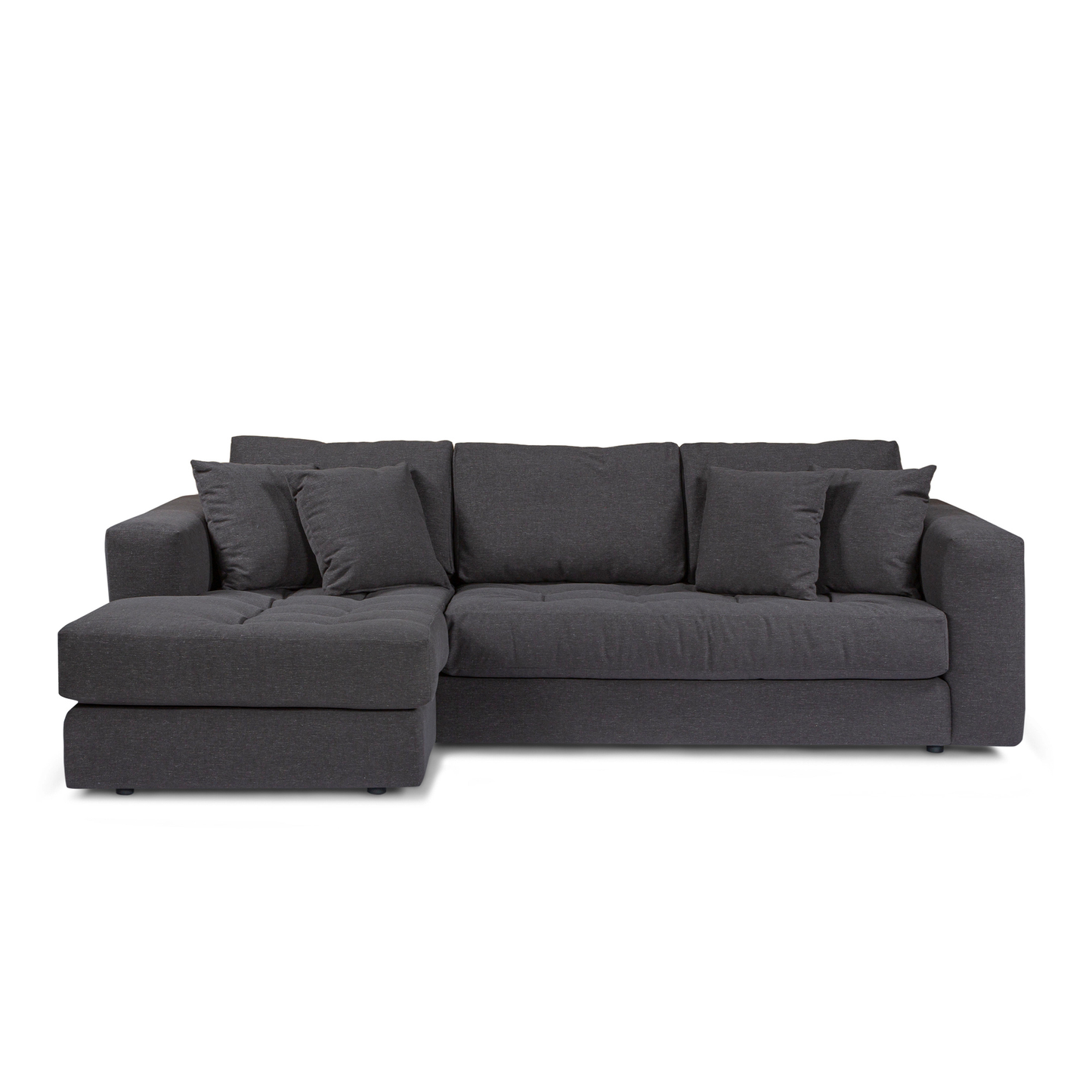 Hugo 3 Seater Chaise - Dark Shadow
