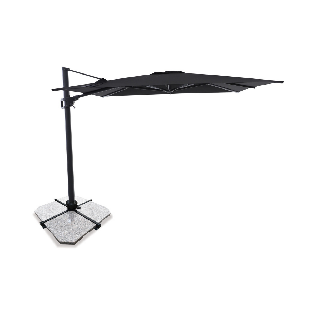 Sirius 3m Square Cantilever Outdoor Umbrella – Black