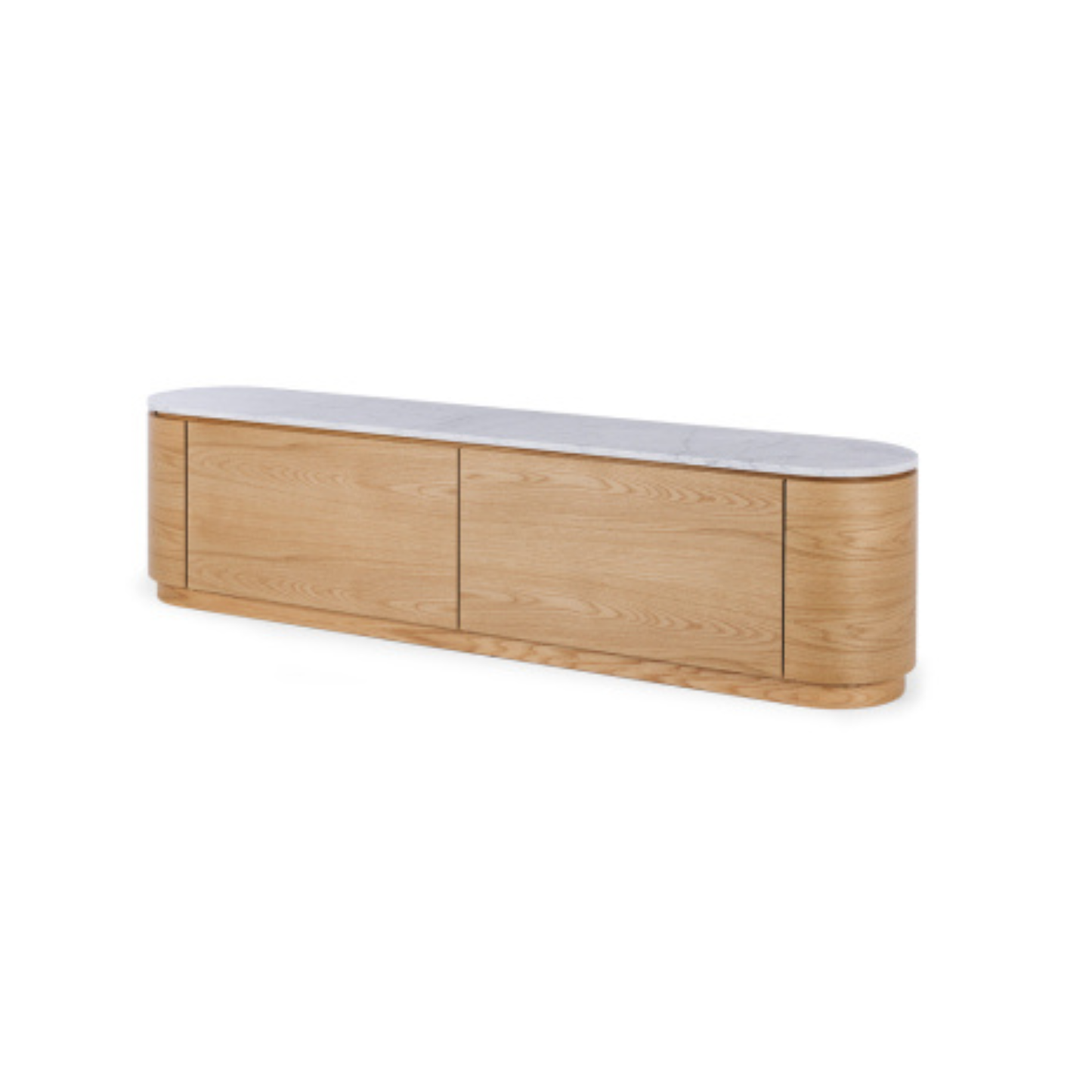Akita Natural Oak TV Stand (Marble Top)