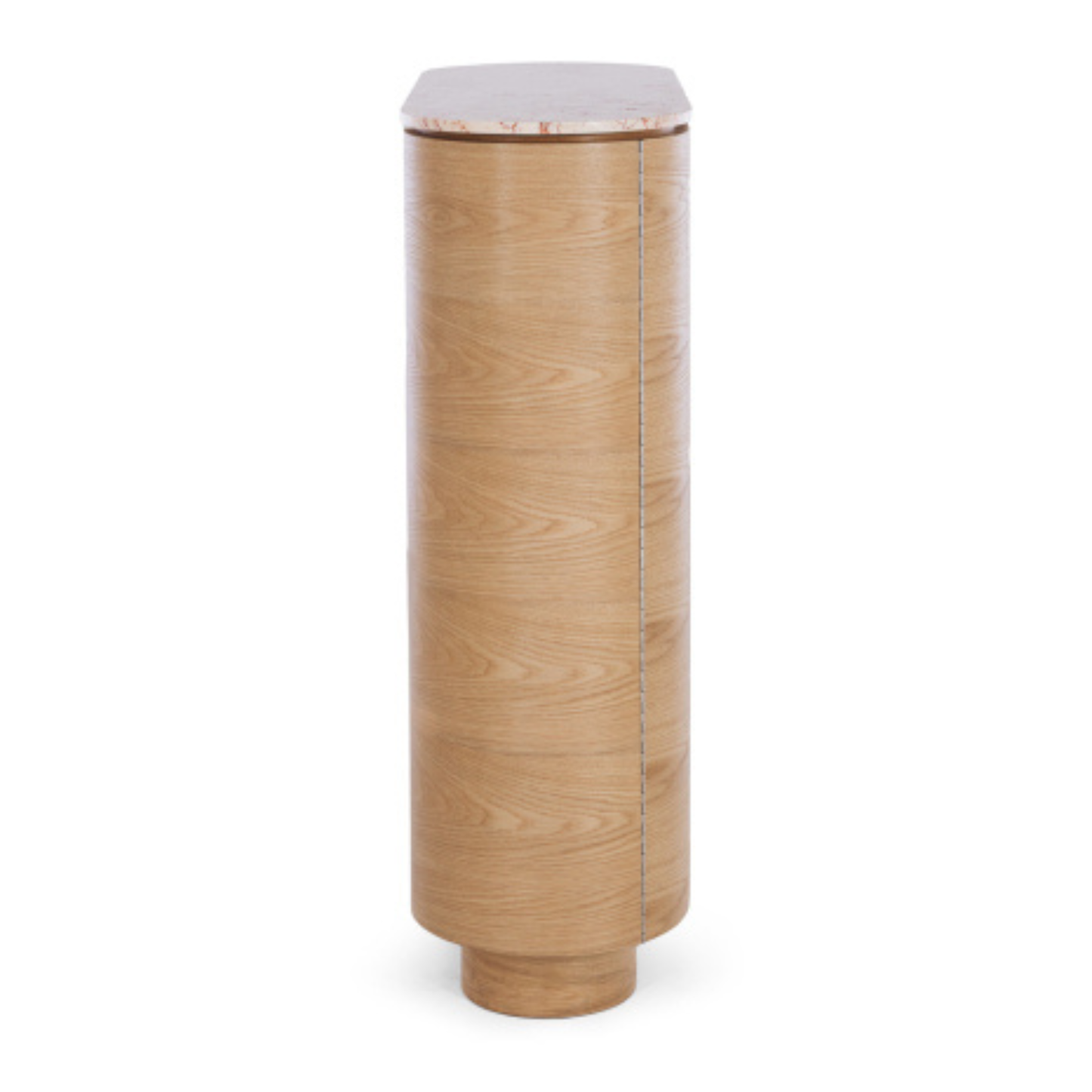 Akita Natural Oak Bar Cabinet (Turkish Rose Top)