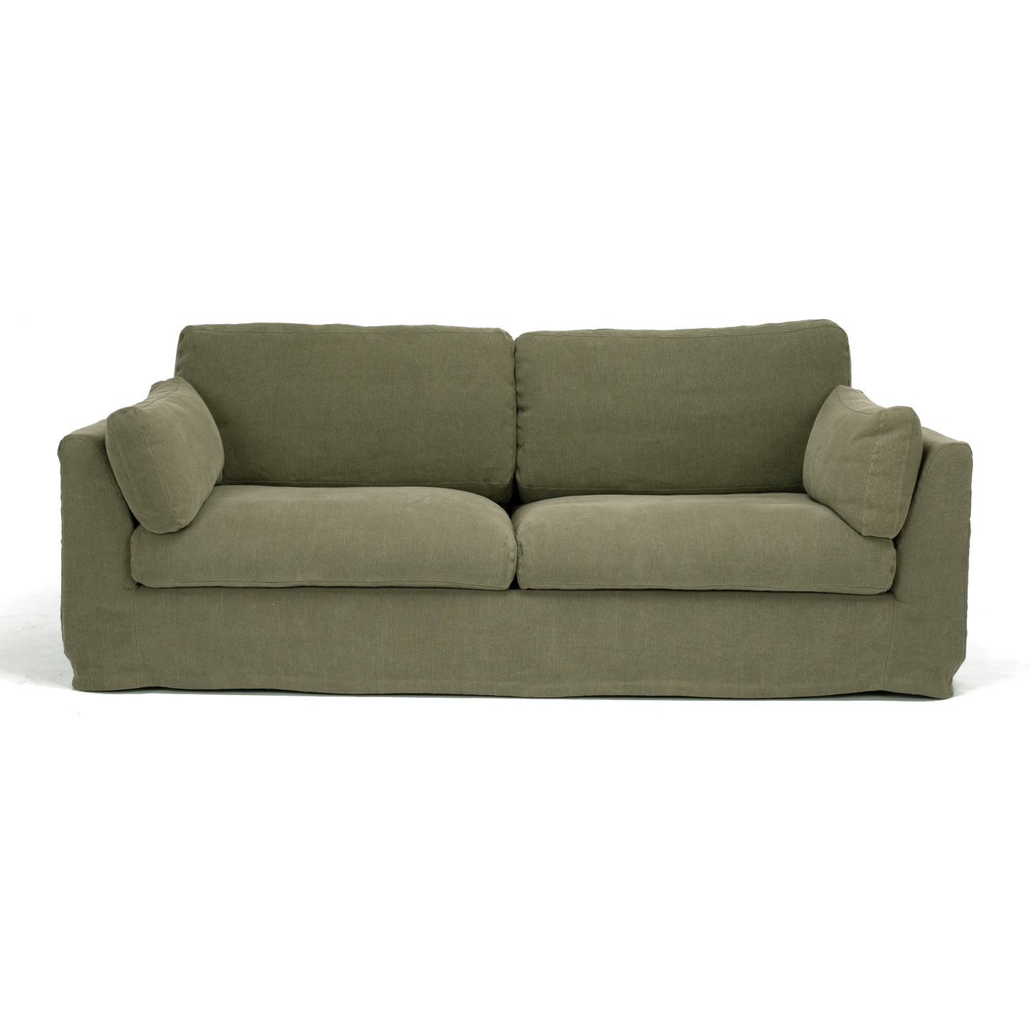 CARSON 3 Seat Slipcover Sofa - Khaki