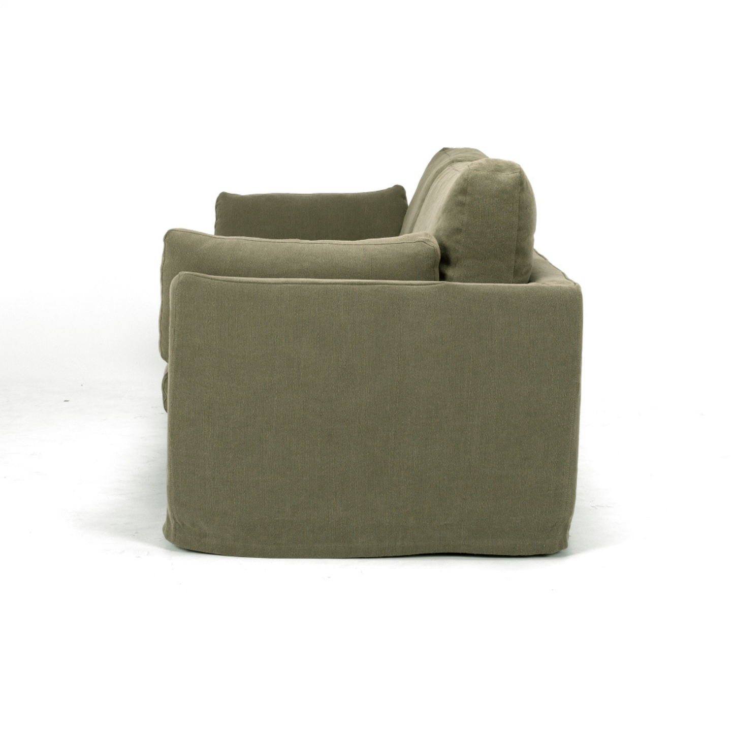 CARSON 3 Seat Slipcover Sofa - Khaki