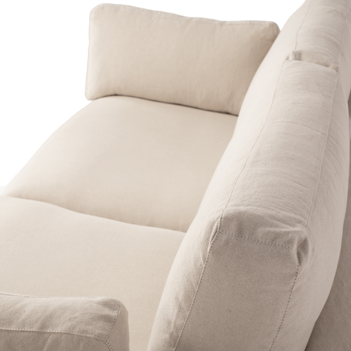 CARSON 3 Seat Slipcover Sofa - Oatmeal