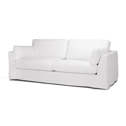 CARSON 3 Seat Slipcover Sofa - White