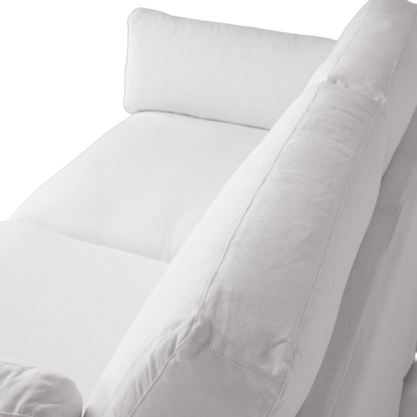 CARSON 3 Seat Slipcover Sofa - White