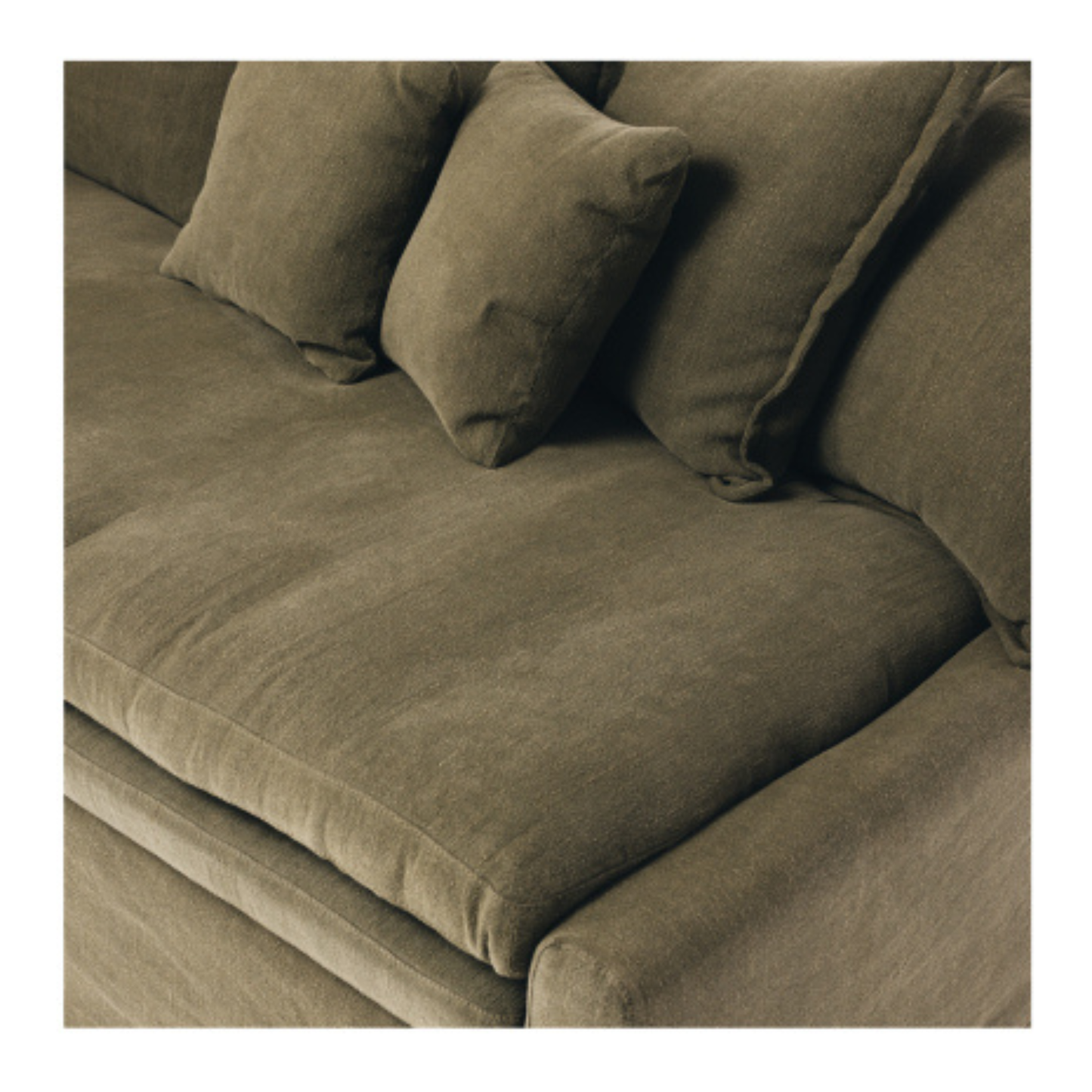 CLOUD 3 Seat Slipcover Sofa/Daybed - Khaki