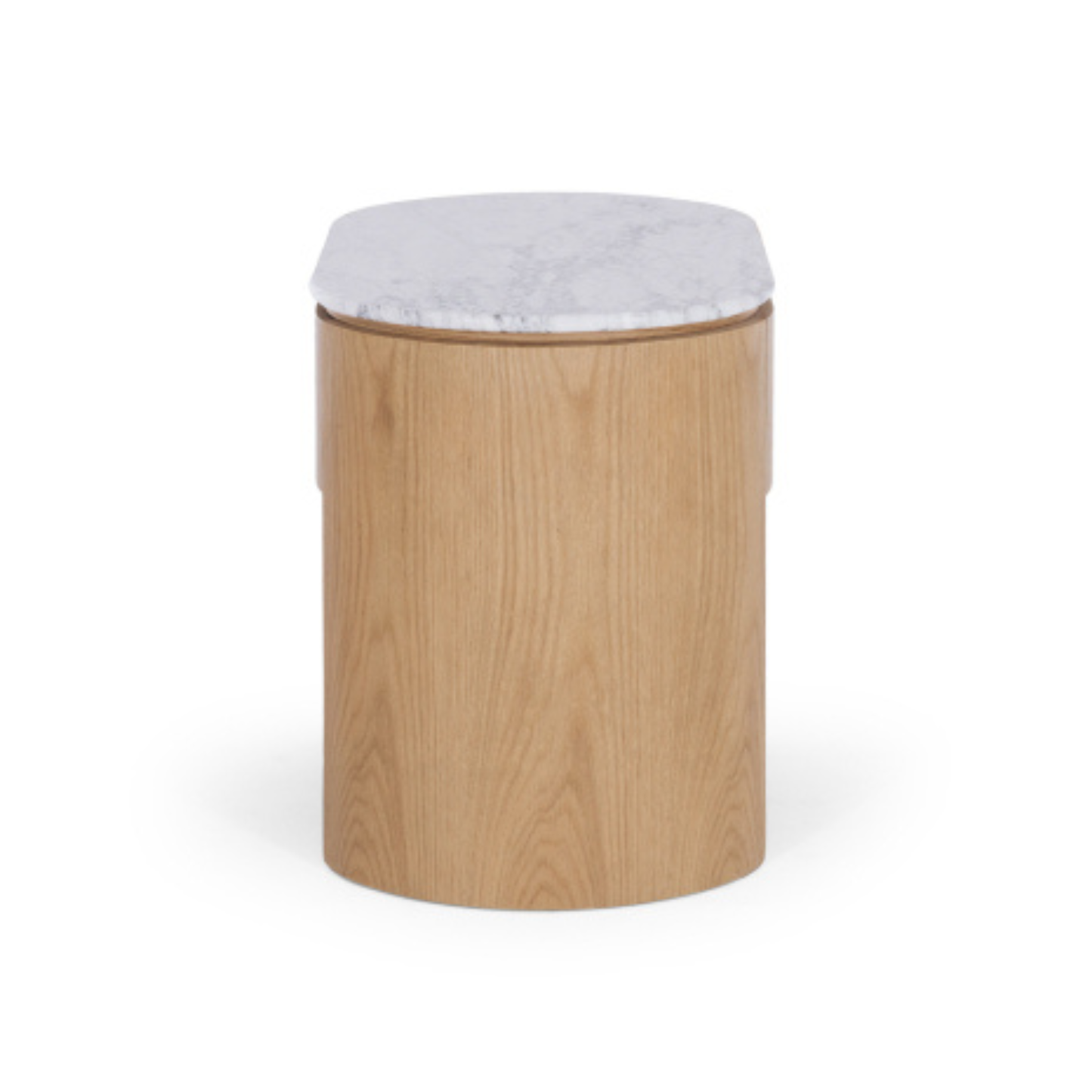 Clover Natural Oak Bedside 1drw (Marble Top)
