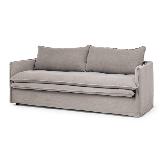 HAMILTON 3 Seat Slipcover Sofa - Cement