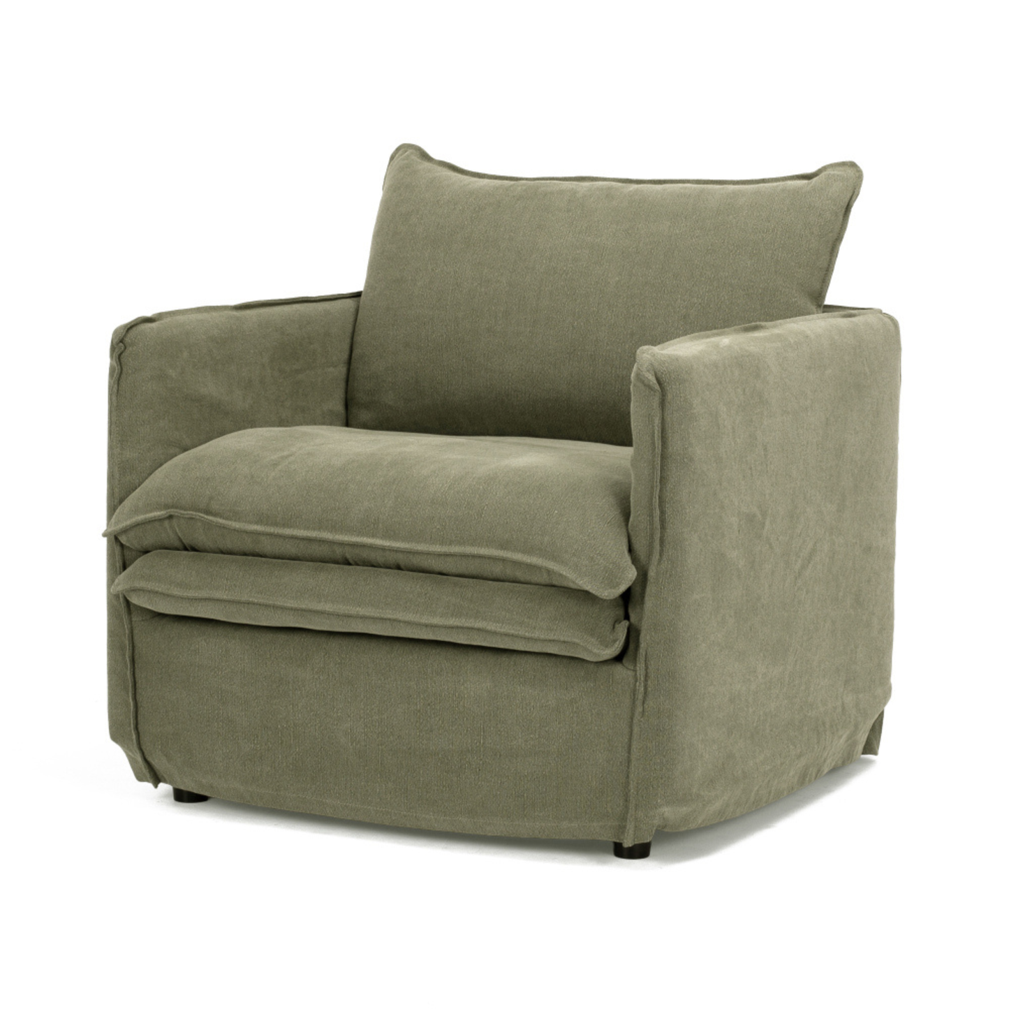 HAMILTON Armchair Slipcover Sofa - Khaki