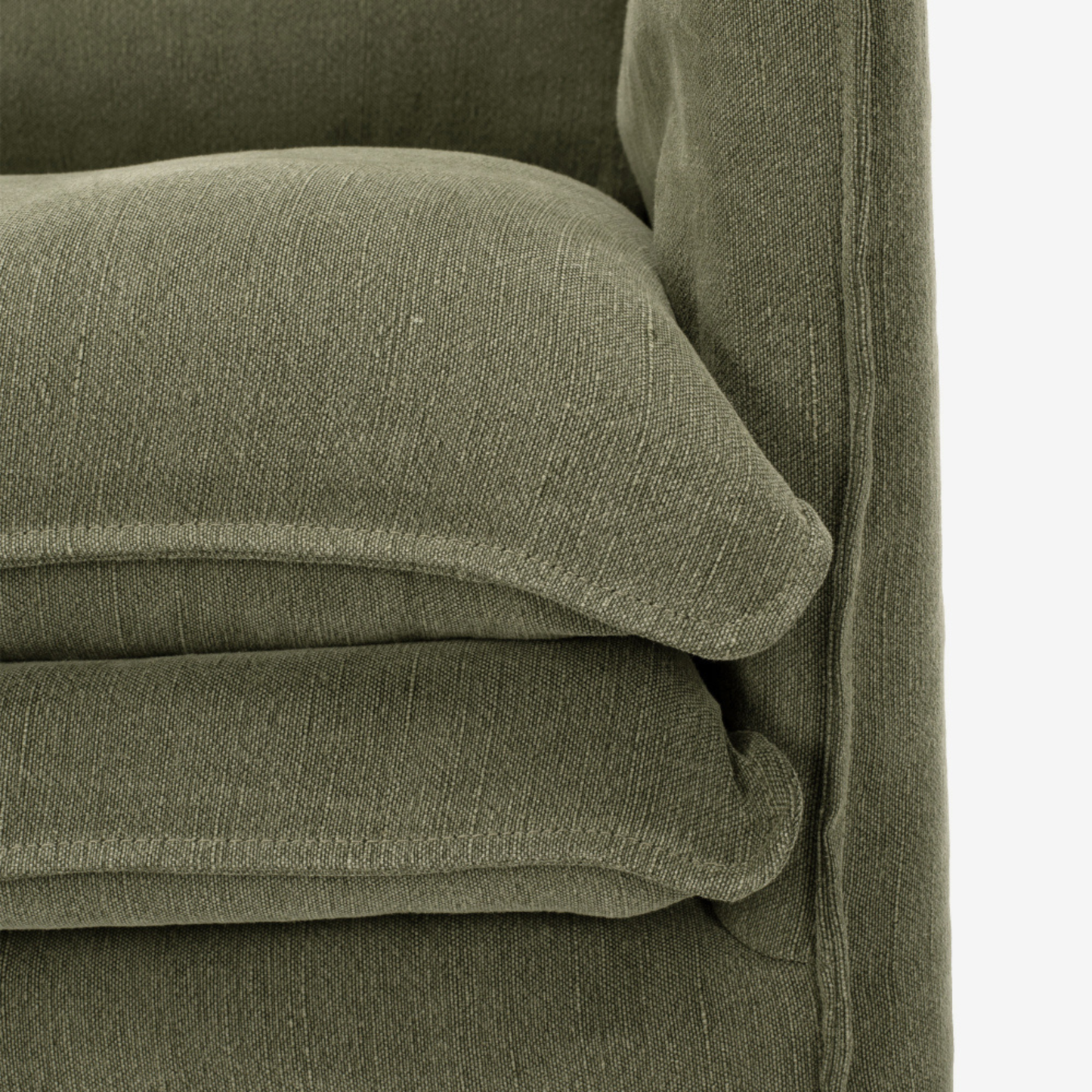 HAMILTON Armchair Slipcover Sofa - Khaki