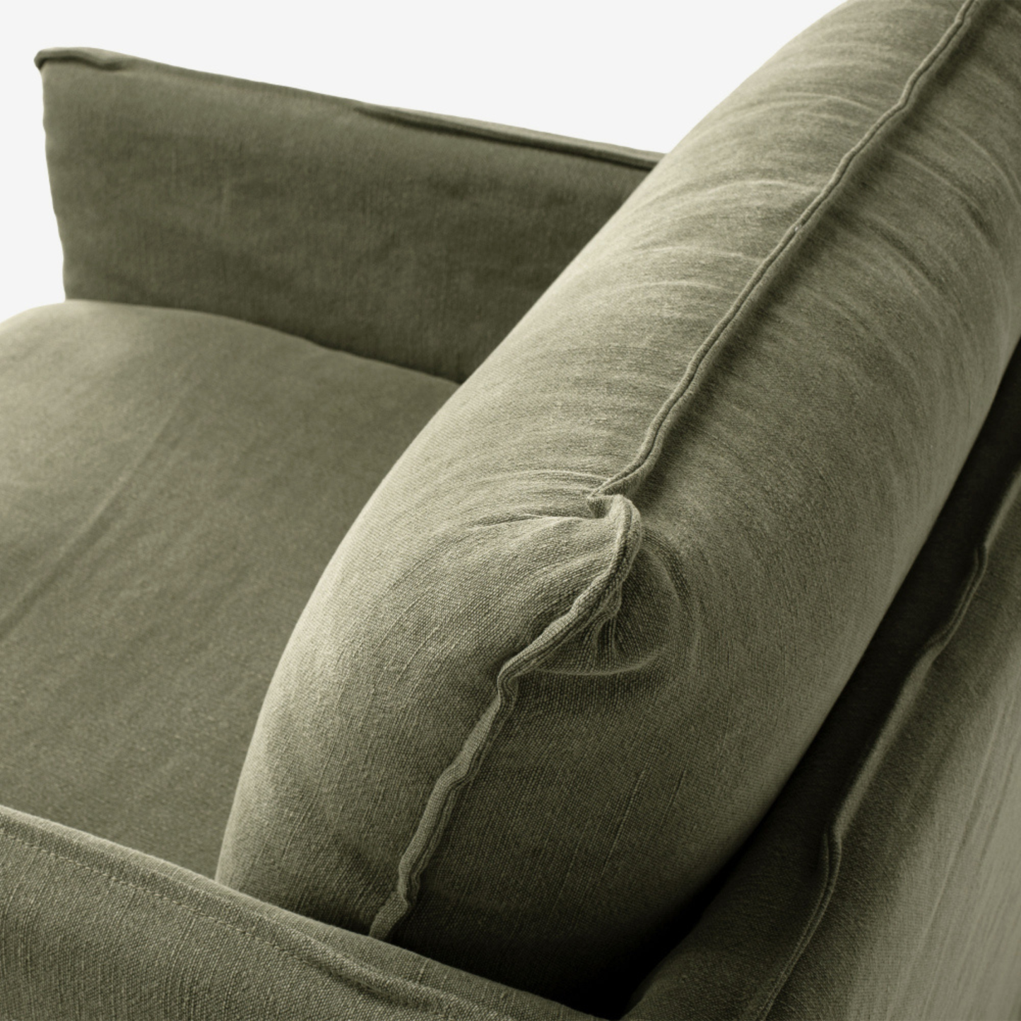 HAMILTON Armchair Slipcover Sofa - Khaki