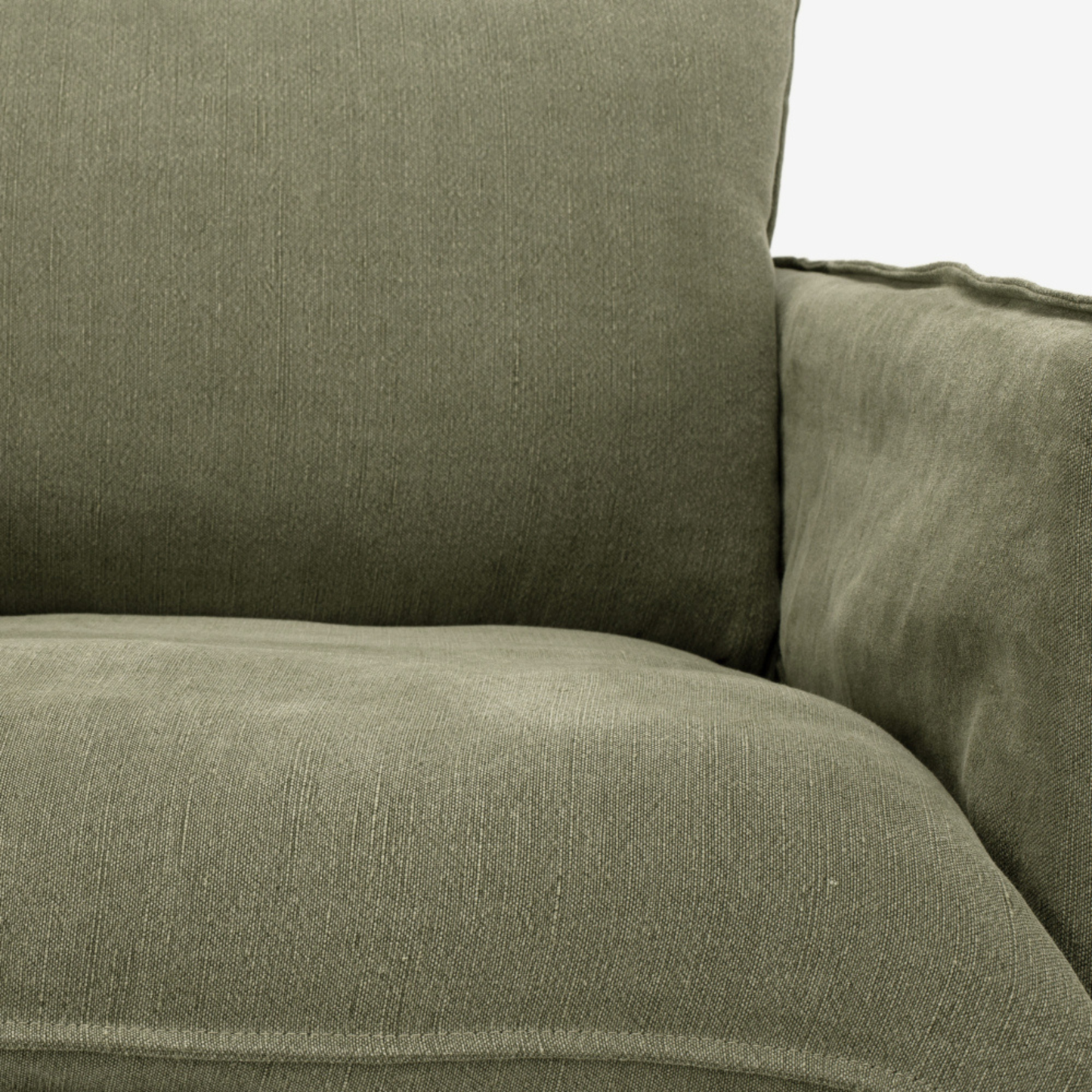 HAMILTON Armchair Slipcover Sofa - Khaki
