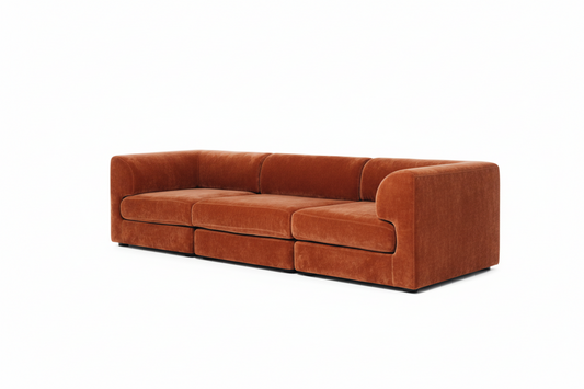 Harmony 3 Seater Modular Rust