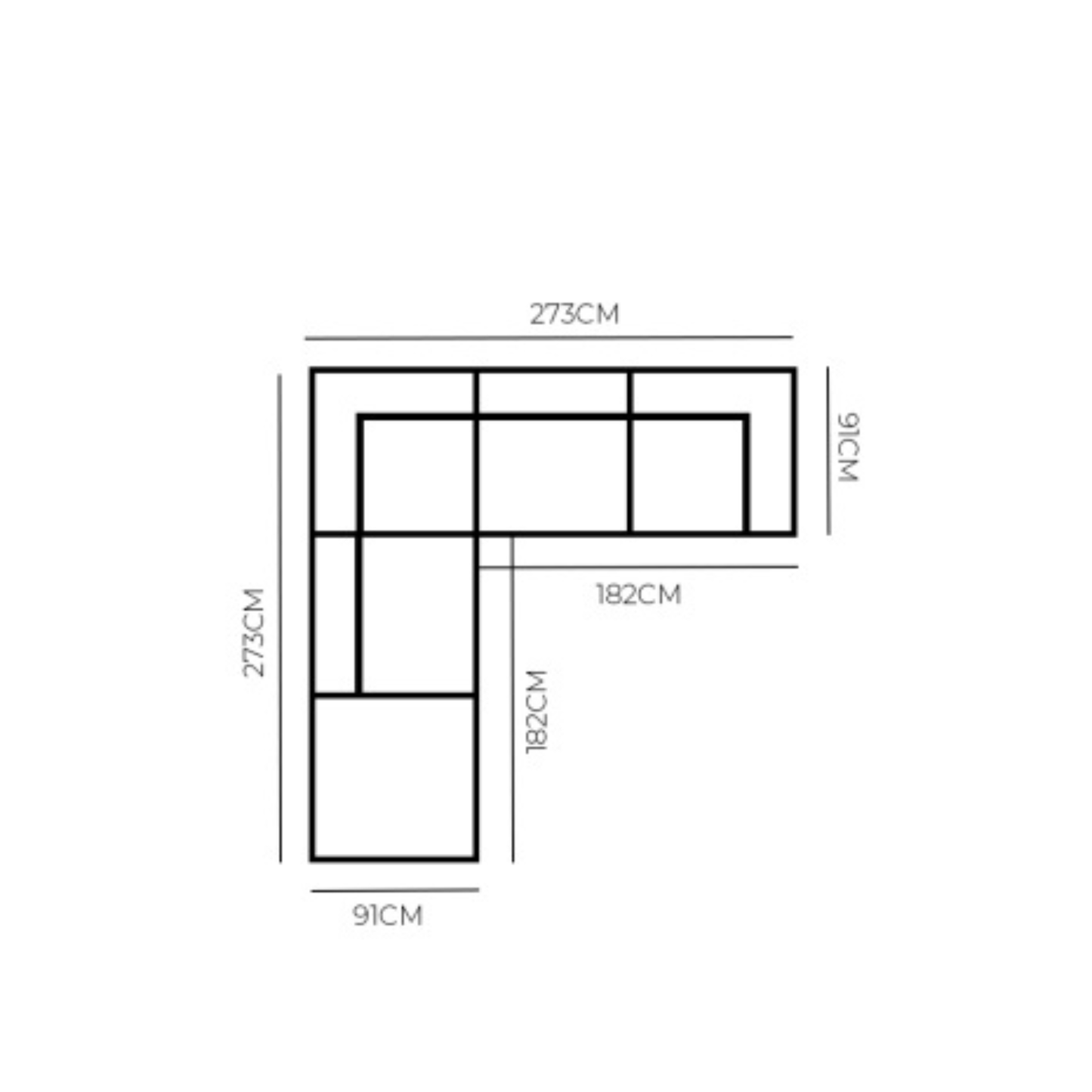 Harmony 4 Seater Modular Cnr Chaise Olive