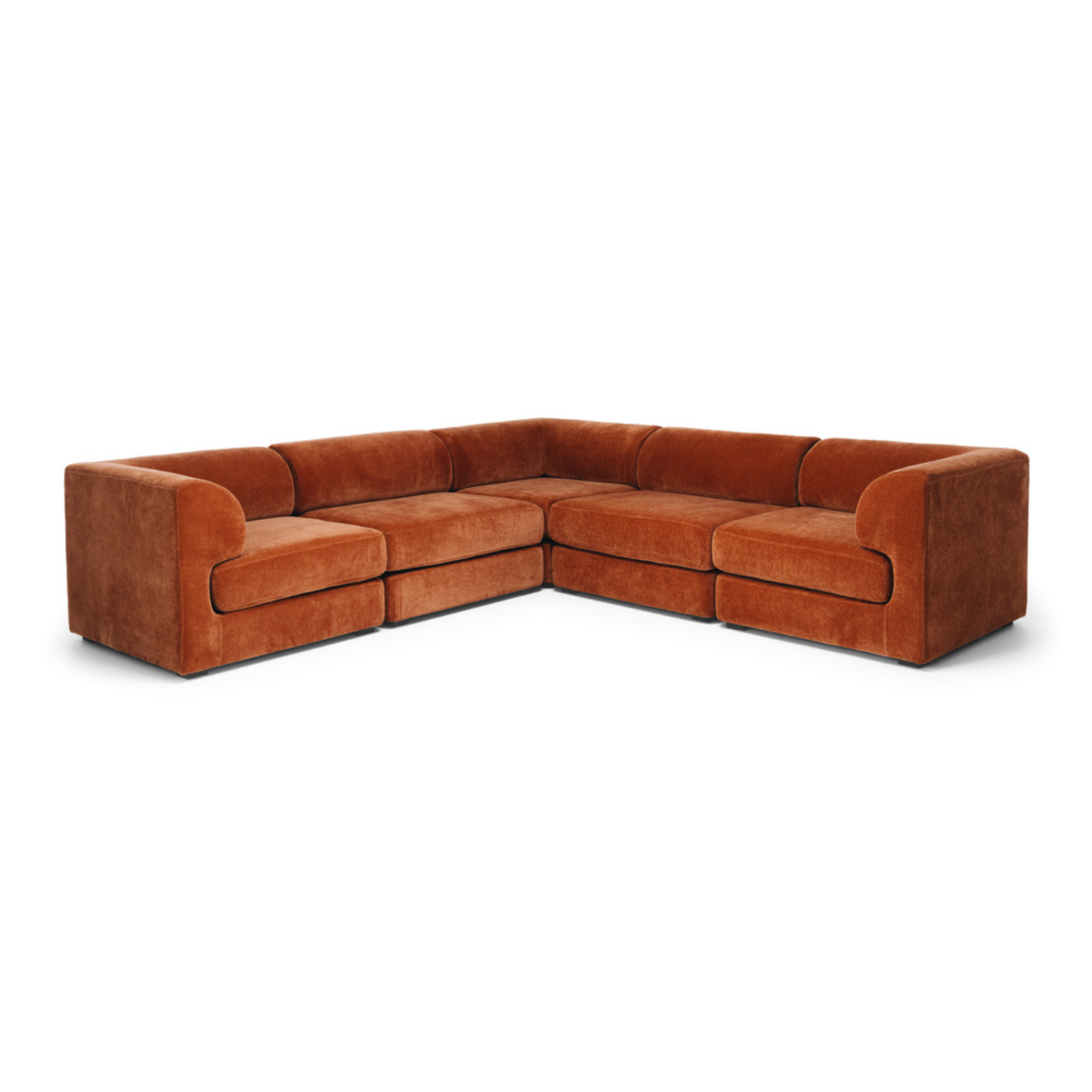 Harmony 5 Seater Modular Cnr Rust