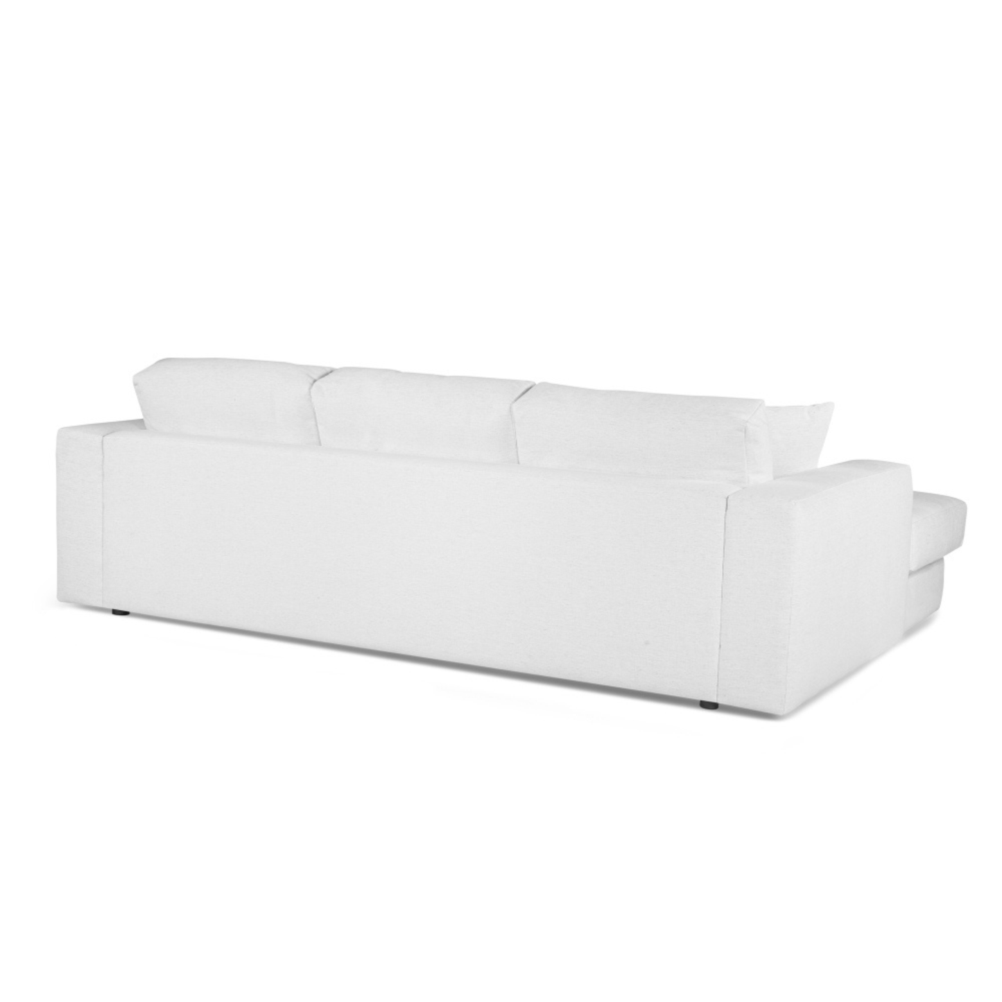 Hugo 3 Seater Chaise - Speckle White