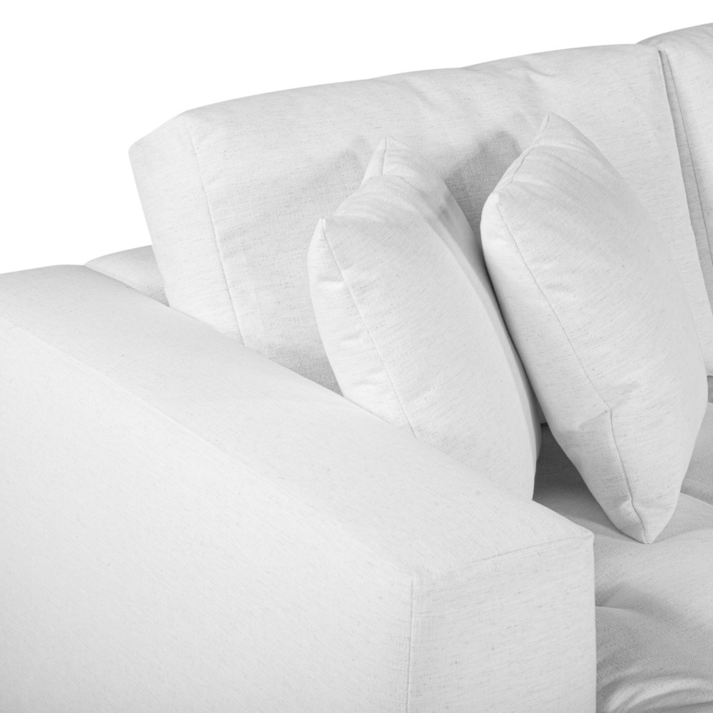 Hugo 3 Seater Chaise - Speckle White