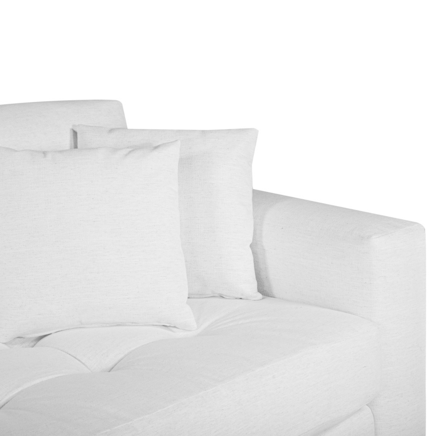 Hugo 3 Seater Chaise - Speckle White