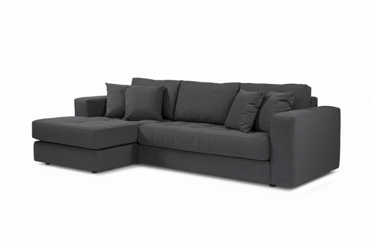 Hugo 3 Seater Chaise - Dark Shadow