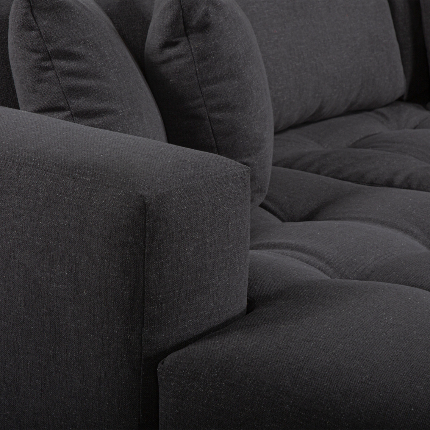 Hugo 3 Seater Chaise - Dark Shadow