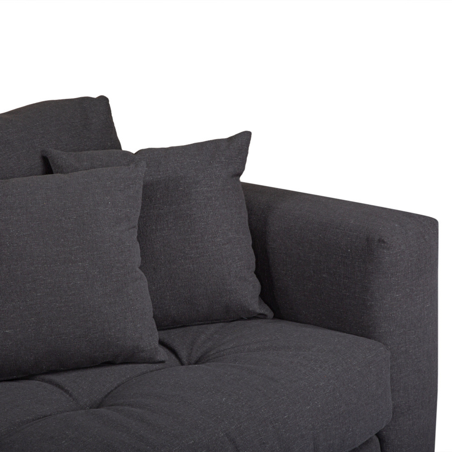 Hugo 3 Seater Chaise - Dark Shadow