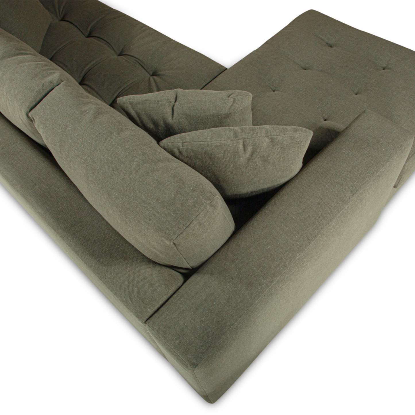 Hugo 3 Seater Chaise - Pesto