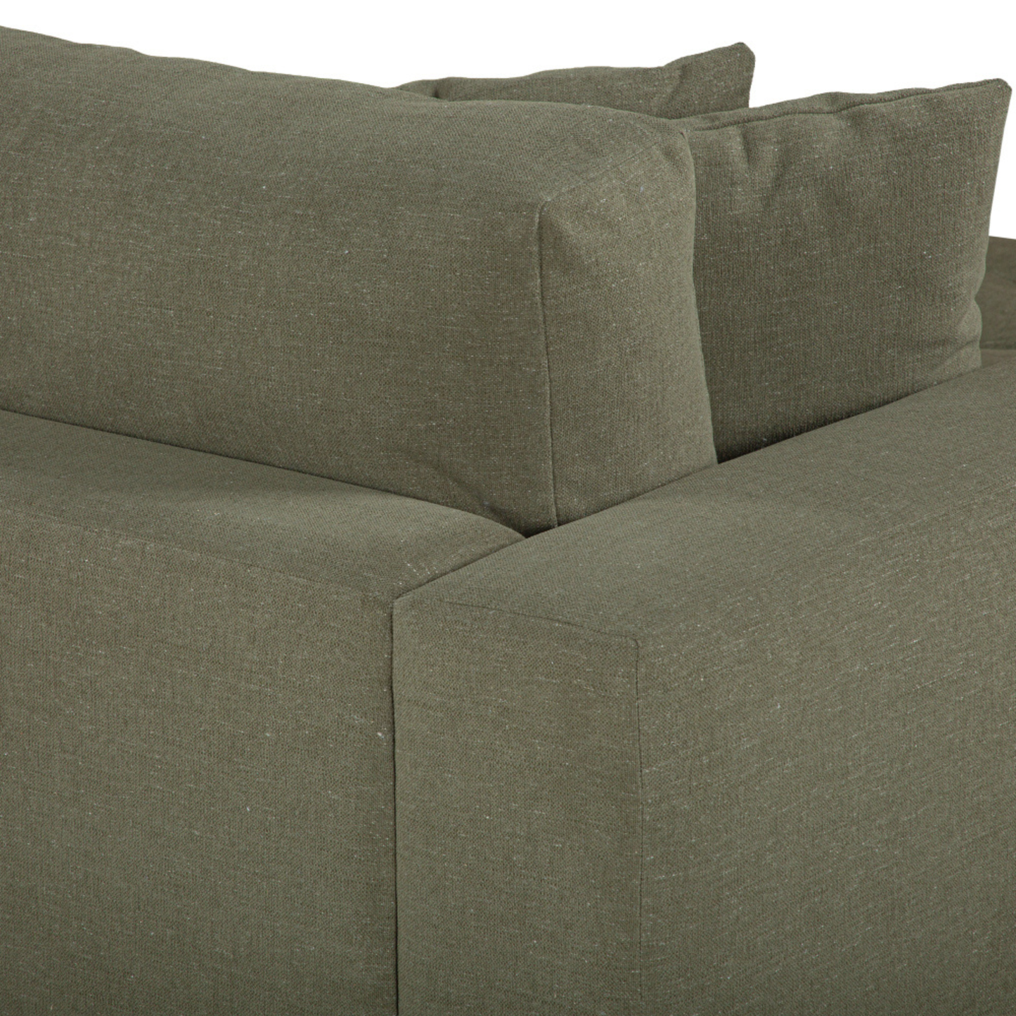 Hugo 3 Seater Chaise - Pesto