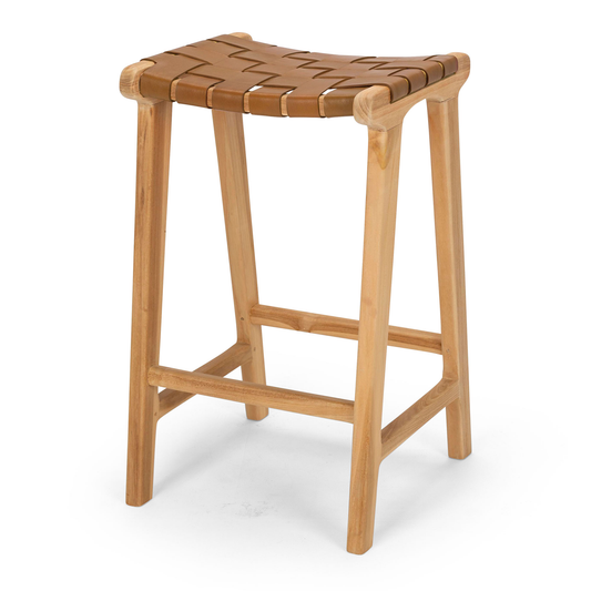 Indo Woven Barstool Saddle