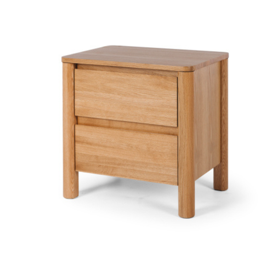 Meiko Natural Oak Bedside 2drw