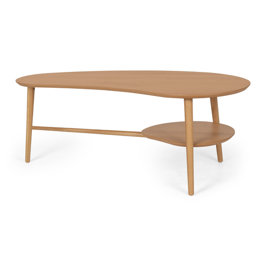 Oslo Coffee Table Shaped with Shelf