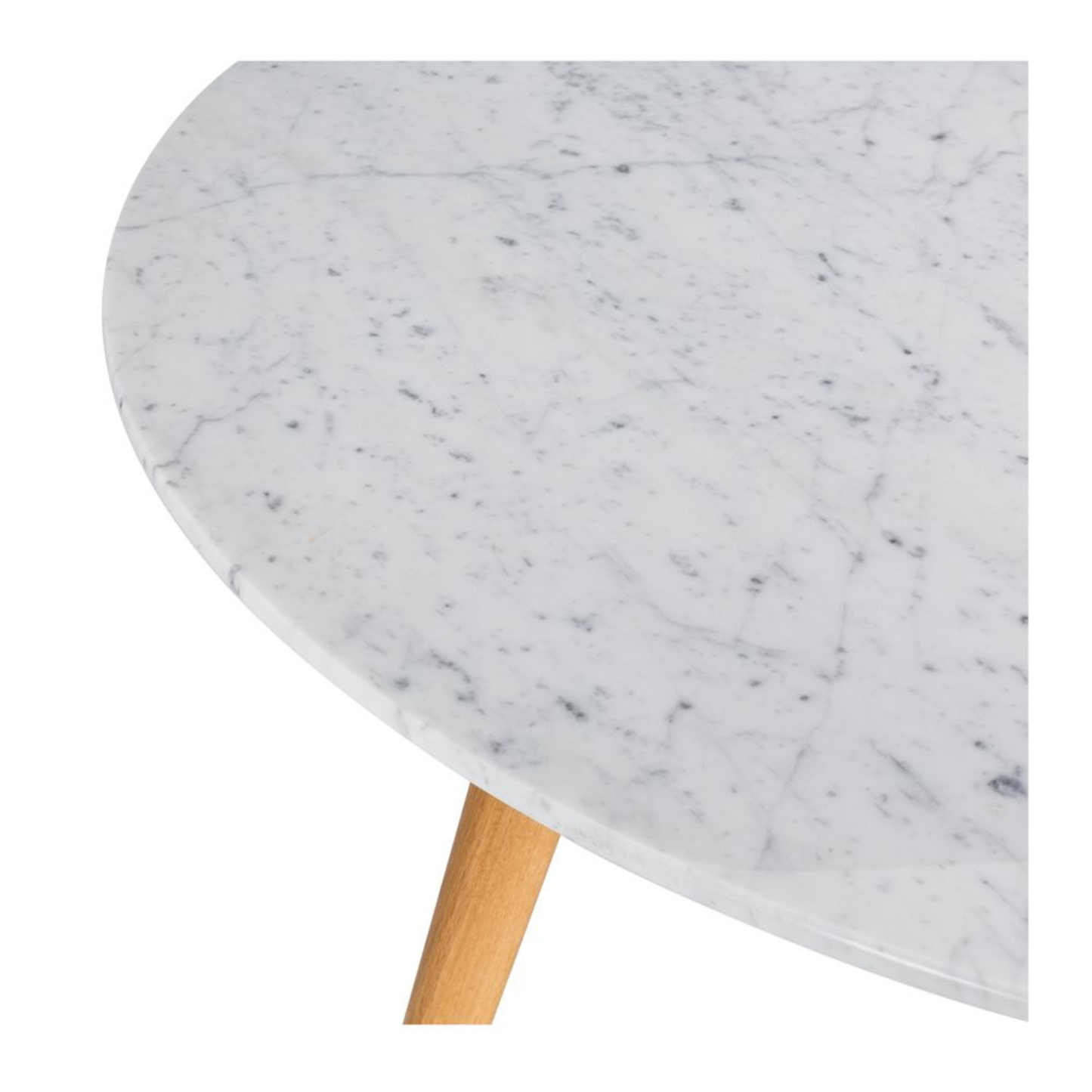 Radius 1m rd Marble Dining Table Oak Leg