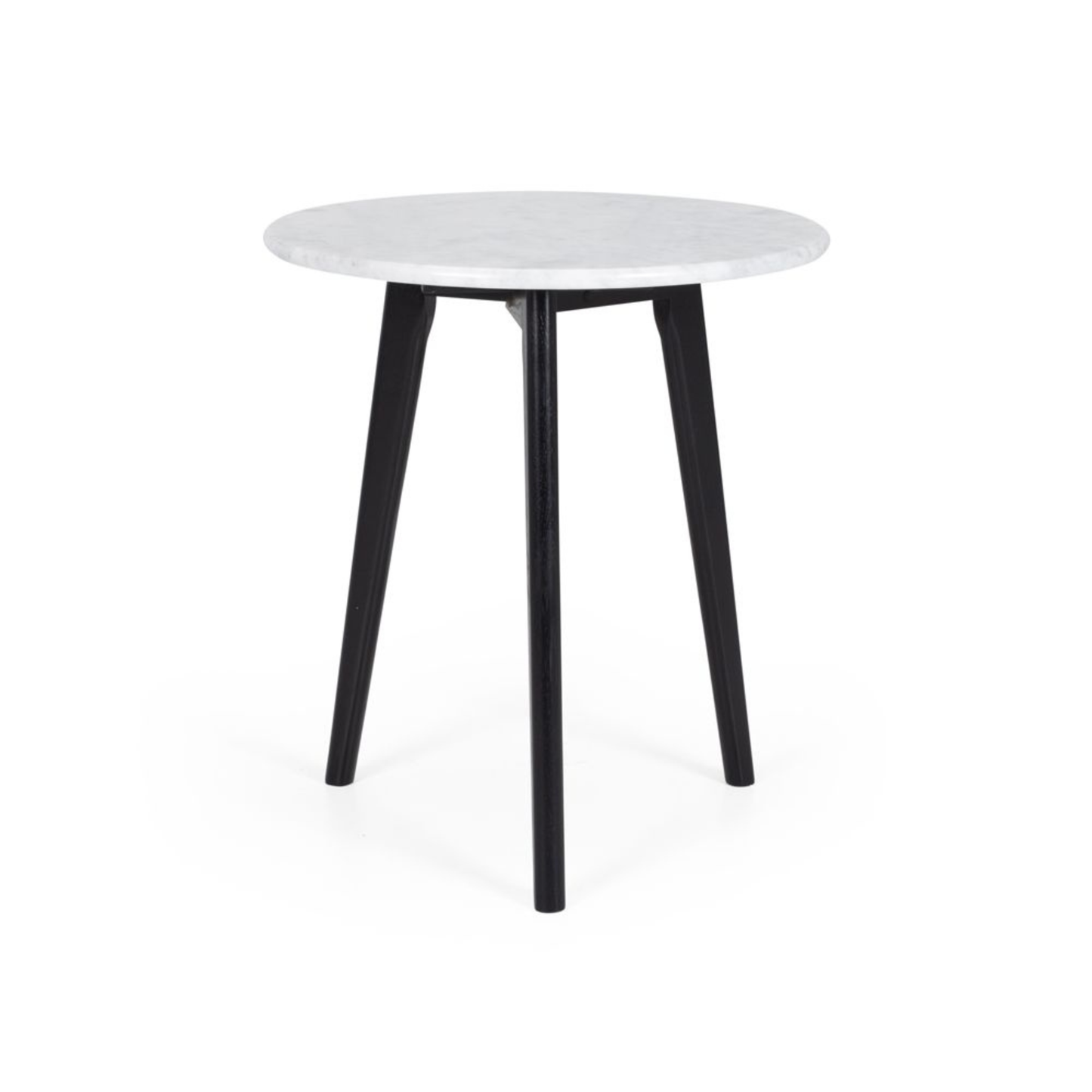 Radius Marble Side Table Black Oak Legs