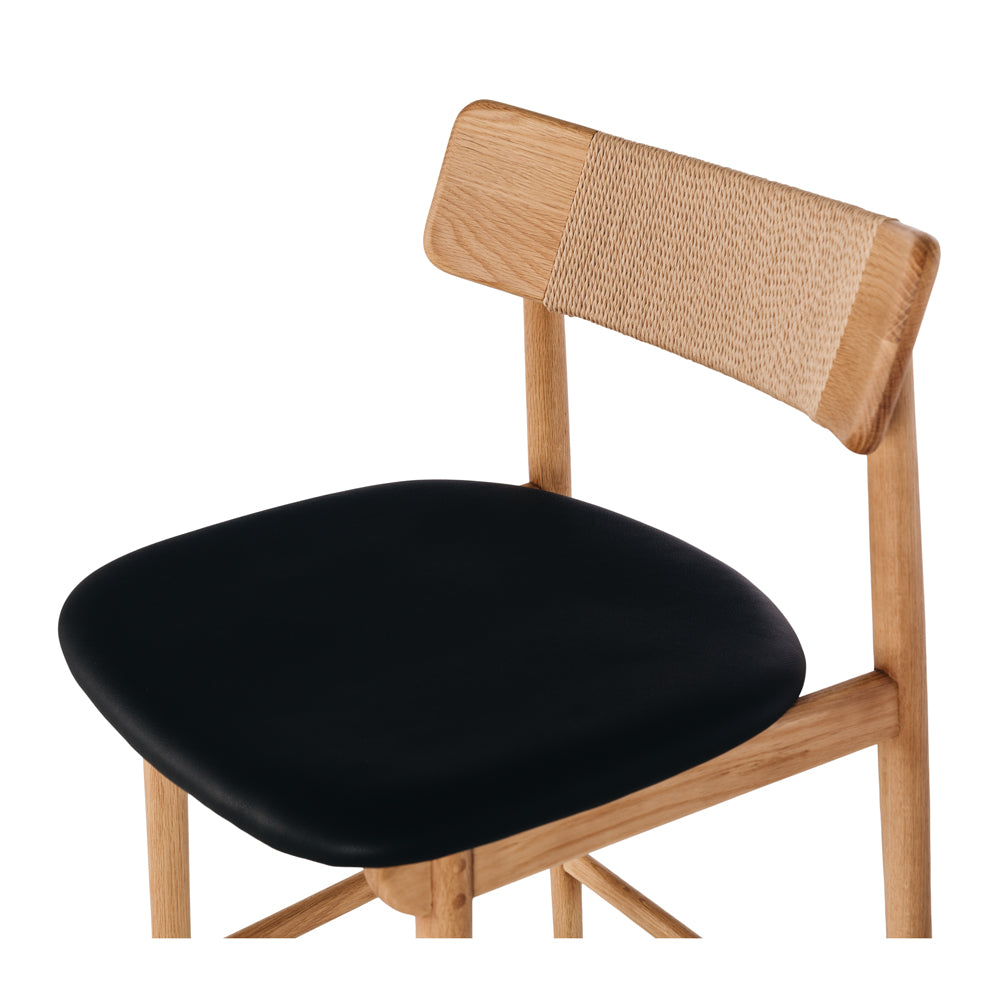 Niles Barstool Natural PU seat Close Up 