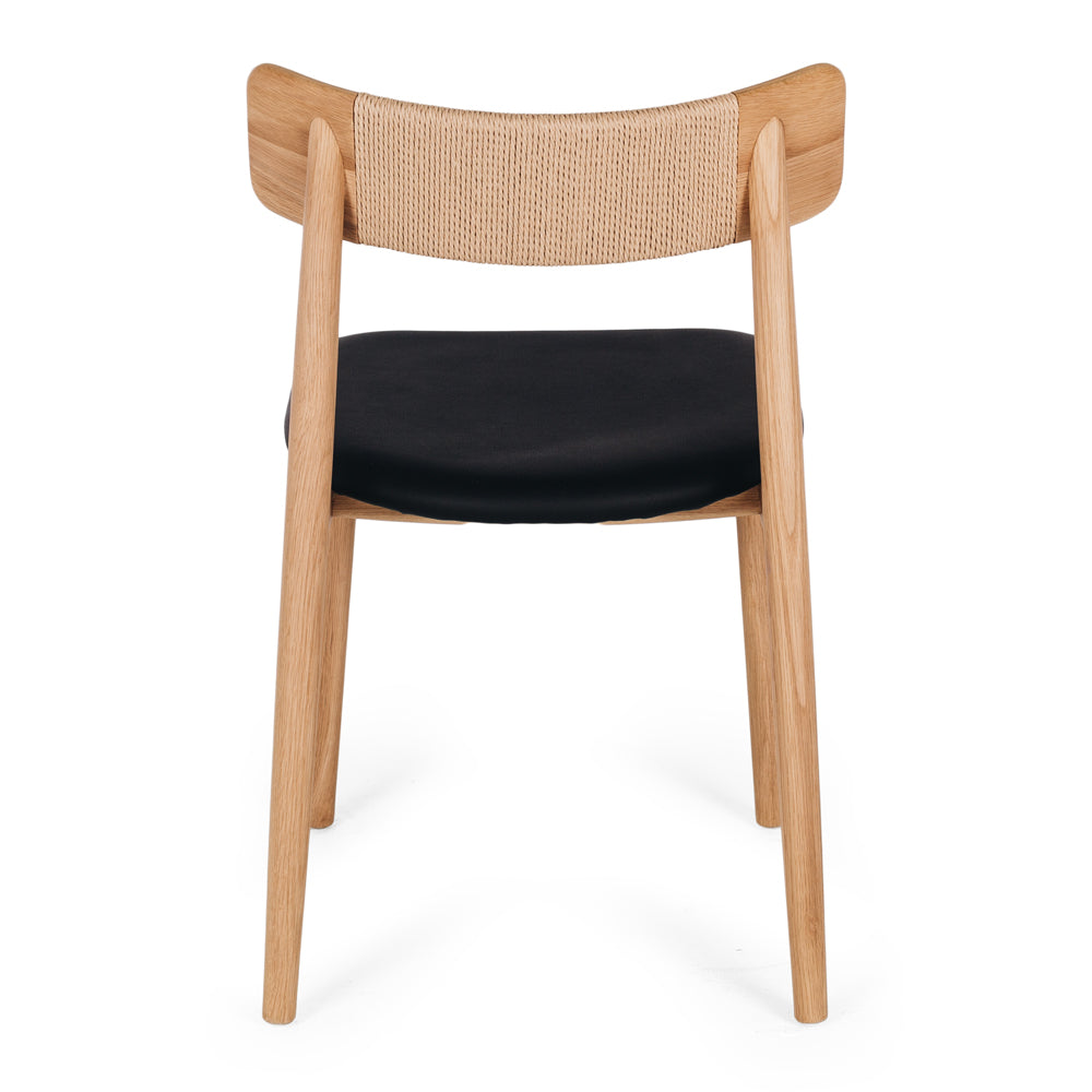Niles Dining Chair Natural Oak PU Seat