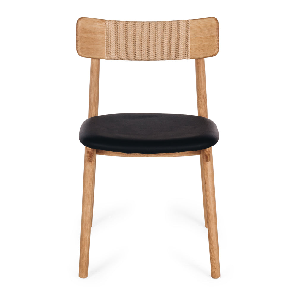 Niles Dining Chair Natural Oak PU Seat