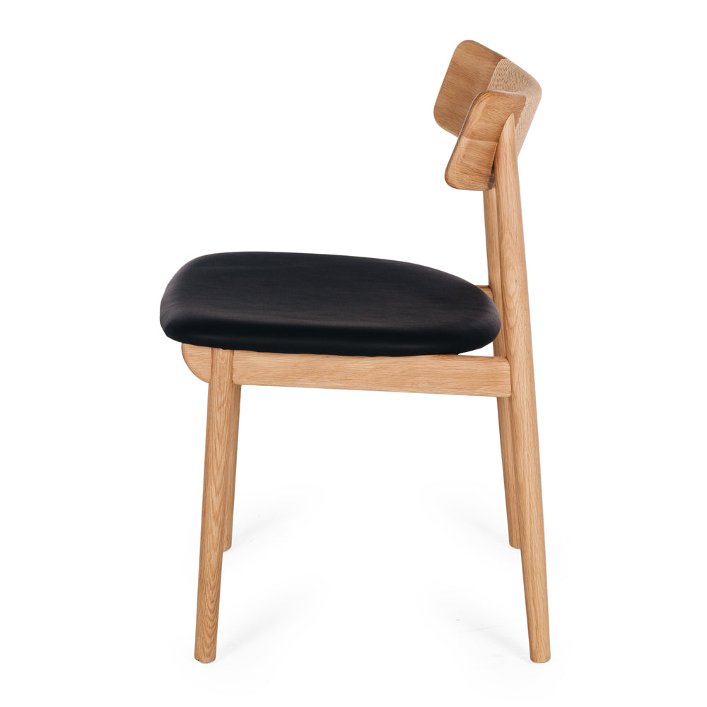 Niles Dining Chair Natural Oak PU Seat