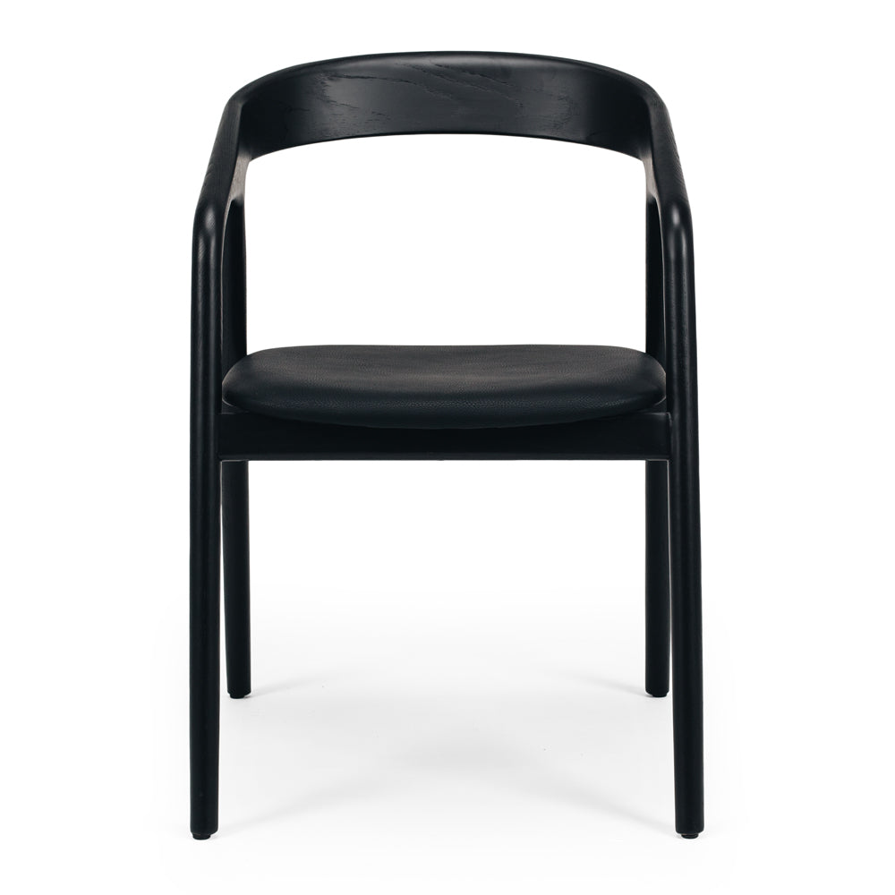 Nora Dining Chair Black Front 