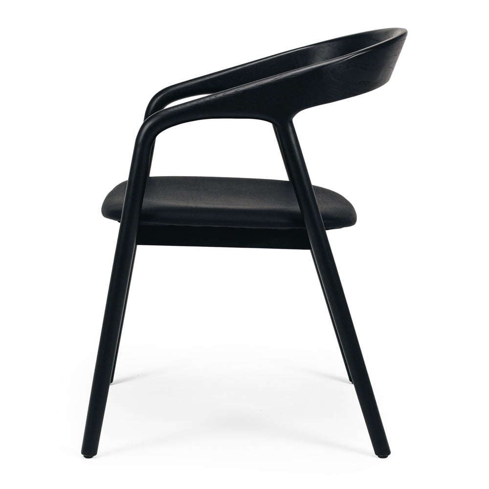 Nora Dining Chair Black Side On 
