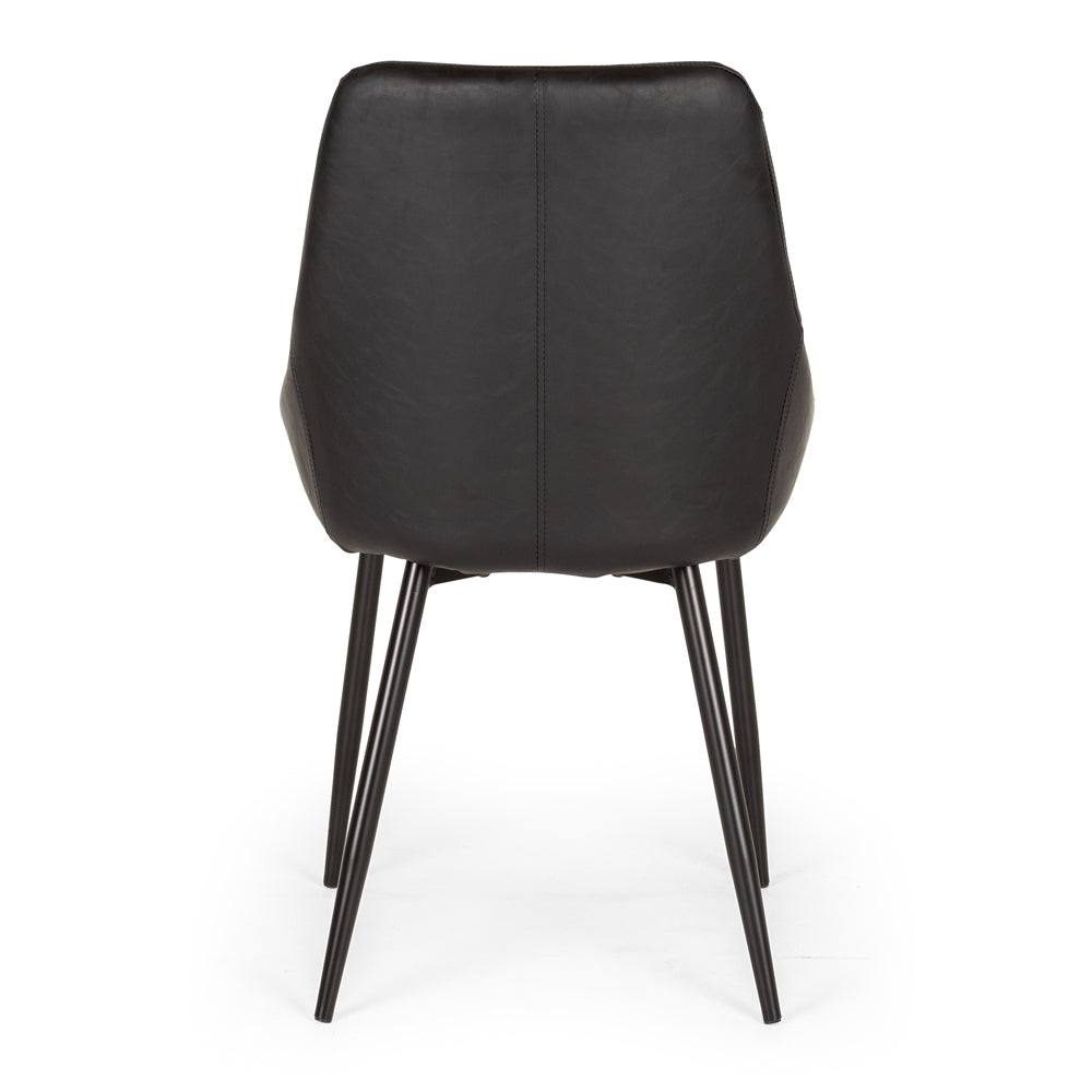 Bari Dining Chair Black Back View