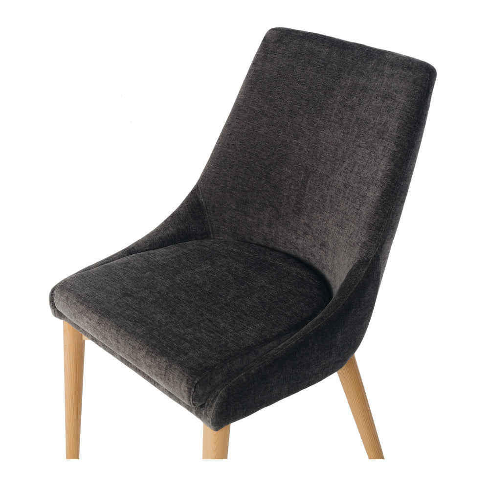 Eva Dining Chair New Dark Grey Danny Close Up